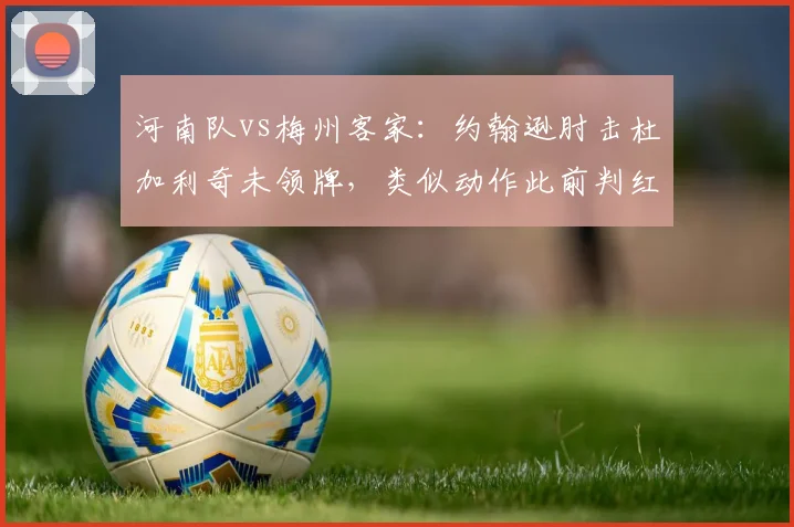 河南队vs梅州客家:约翰逊肘击杜加利奇未领牌,类似动作此前判红牌,双标争议如何化解